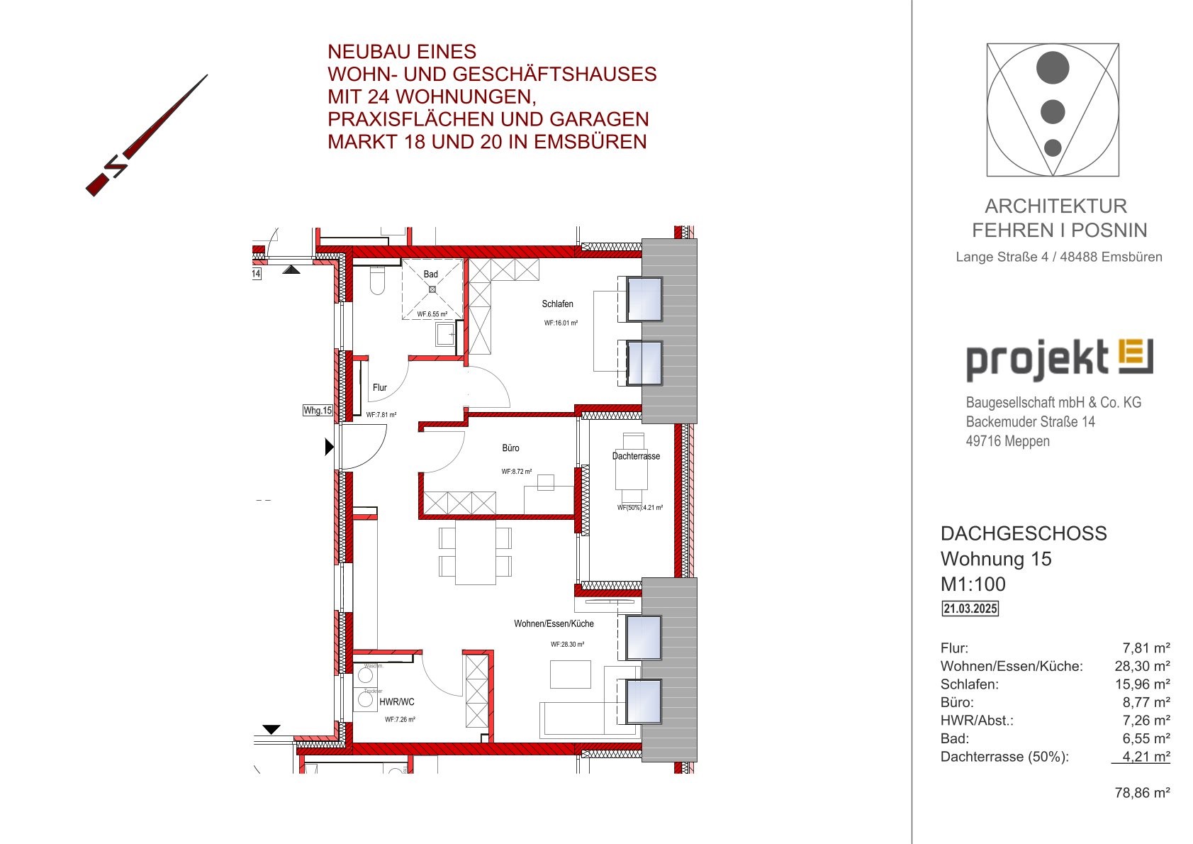 Grundriss Wohnung Nr. 15