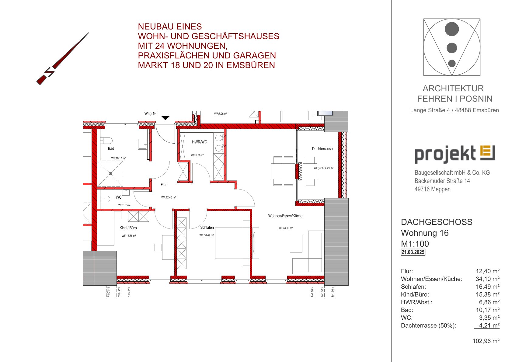 Grundriss Wohnung Nr. 16