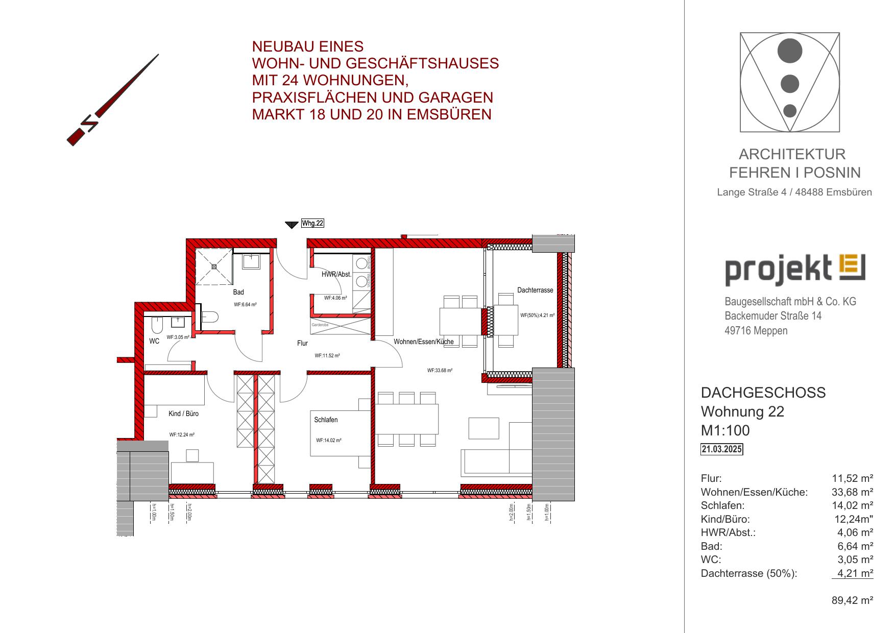 Grundriss Wohnung Nr. 22