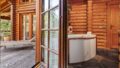 Ausgang vom Bad/Sauna zur Terrasse